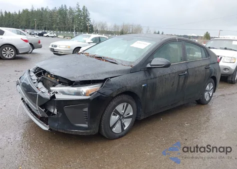 2019 Hyundai Ioniq Hybrid Blue из США, поврежденный, VIN KMHC65LCXKU167889